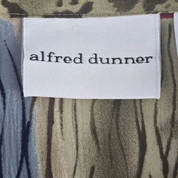 Alfred Dunner Womens 16 Multicolor Animal Print Short Sleeve Button Front Shirt‎ - Picture 4 of 5